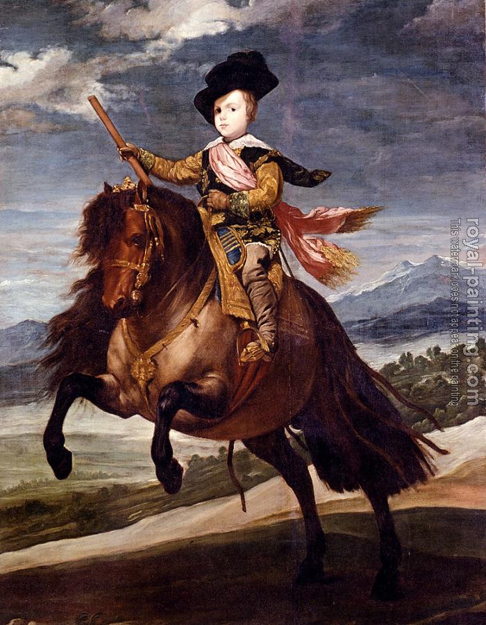 Diego Rodriguez De Silva Velazquez : Prince Balthasar Carlos on horseback